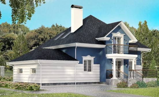 180-002-П Проект двухэтажного дома с мансардой, гараж, современный дом из кирпича Покров | Проекты домов от House Expert