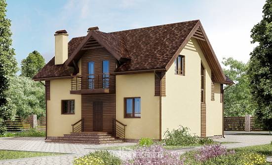 150-009-Л Проект двухэтажного дома с мансардой, простой домик из керамзитобетонных блоков Покров | Проекты домов от House Expert