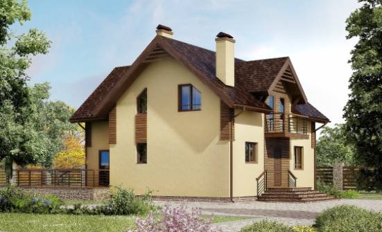 150-009-Л Проект двухэтажного дома с мансардой, простой домик из керамзитобетонных блоков Покров | Проекты домов от House Expert