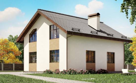 170-002-П Проект двухэтажного дома мансардой, бюджетный загородный дом из бризолита Покров | Проекты домов от House Expert