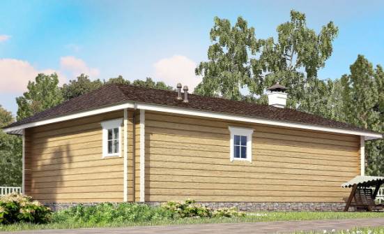 095-001-Л Проект одноэтажного дома, уютный загородный дом из дерева Покров | Проекты одноэтажных домов от House Expert