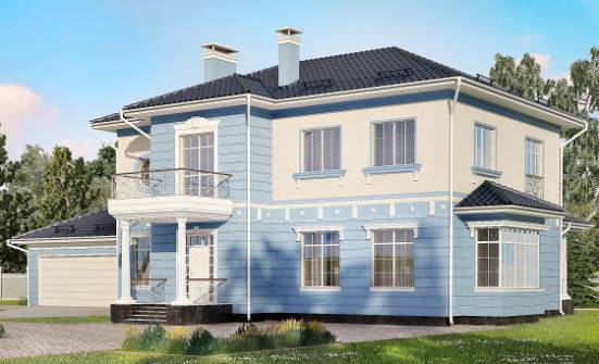 285-003-Л Проект двухэтажного дома, гараж, современный загородный дом из кирпича Петушки | Проекты домов от House Expert