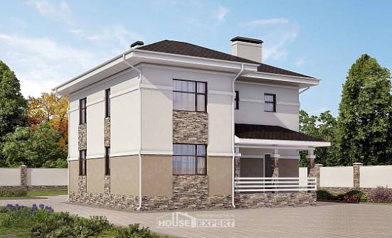 150-014-П Проект двухэтажного дома, скромный дом из теплоблока Вязники | Проекты домов от House Expert
