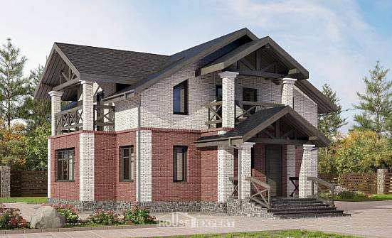 160-014-Л Проект двухэтажного дома, красивый загородный дом из твинблока Вязники | Проекты домов от House Expert