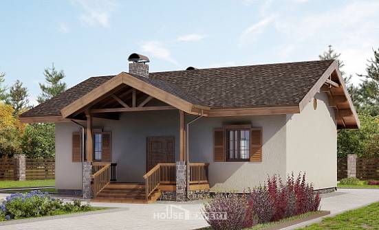 090-002-Л Проект одноэтажного дома, красивый загородный дом из кирпича Покров | Проекты домов от House Expert