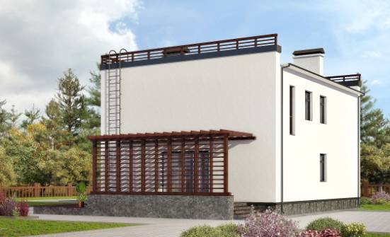 215-002-П Проект двухэтажного дома, уютный загородный дом из керамзитобетонных блоков Гусь-Хрустальный | Проекты домов от House Expert