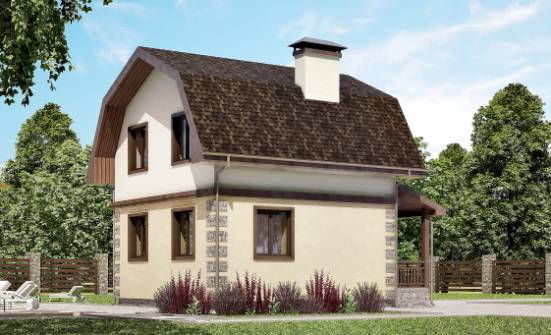 070-004-П Проект двухэтажного дома мансардный этаж, миниатюрный домик из блока Лакинск | Проекты домов от House Expert