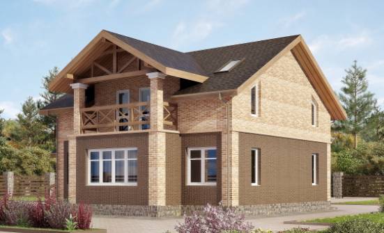160-014-П Проект двухэтажного дома, бюджетный домик из пеноблока Муром | Проекты домов от House Expert