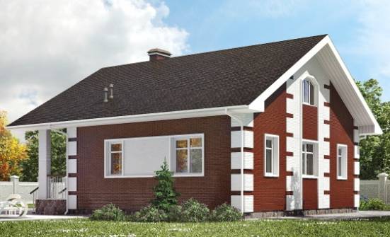 115-001-П Проект двухэтажного дома с мансардным этажом, небольшой домик из керамзитобетонных блоков Гороховец | Проекты домов от House Expert