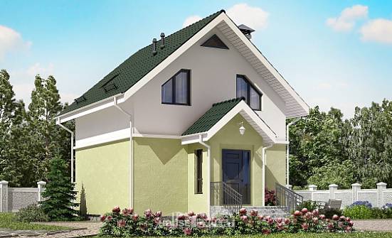 070-001-П Проект двухэтажного дома мансардой, современный загородный дом из бризолита Киржач | Проекты домов от House Expert