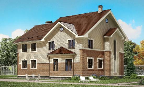 300-004-Л Проект двухэтажного дома, большой загородный дом из бризолита Меленки | Проекты домов от House Expert