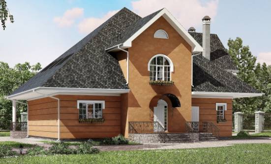 310-001-П Проект двухэтажного дома с мансардным этажом, красивый домик из арболита Петушки | Проекты домов от House Expert