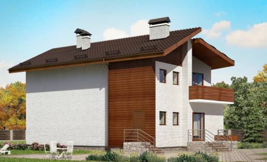 180-009-П Проект двухэтажного дома мансардный этаж, простой дом из кирпича Кольчугино | Проекты домов от House Expert