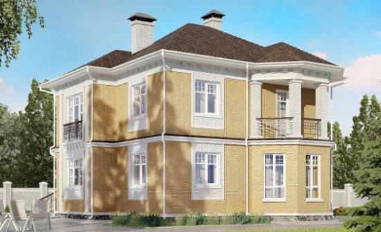 160-001-Л Проект двухэтажного дома, небольшой коттедж из твинблока Гусь-Хрустальный | Проекты домов от House Expert