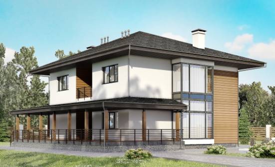 245-001-П Проект двухэтажного дома, классический коттедж из керамзитобетонных блоков Александров | Проекты домов от House Expert