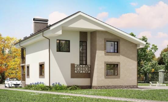 210-003-П Проект двухэтажного дома с мансардой, просторный загородный дом из арболита Вязники | Проекты домов от House Expert