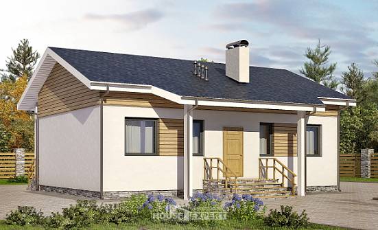 080-004-П Проект одноэтажного дома, скромный домик из керамзитобетонных блоков Киржач | Проекты домов от House Expert