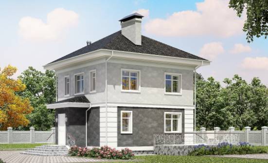 090-003-П Проект двухэтажного дома, скромный дом из теплоблока Покров | Проекты домов от House Expert