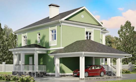 170-001-Л Проект двухэтажного дома, гараж, бюджетный загородный дом из газосиликатных блоков Вязники | Проекты домов от House Expert