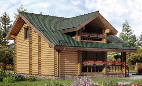 110-005-П Проект двухэтажного дома мансардой, бюджетный домик из дерева Кольчугино | Проекты домов от House Expert