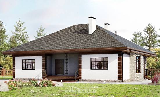 135-003-П Проект одноэтажного дома, бюджетный загородный дом из блока Ковров | Проекты домов от House Expert