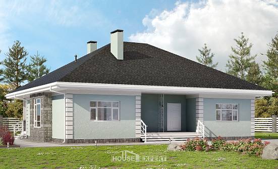 135-003-Л Проект одноэтажного дома, простой коттедж из керамзитобетонных блоков Киржач | Проекты домов от House Expert