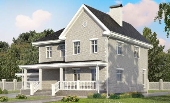 190-001-Л Проект двухэтажного дома, гараж, уютный коттедж из кирпича Петушки | Проекты домов от House Expert