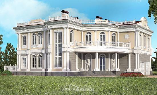 505-001-П Проект двухэтажного дома, гараж, уютный коттедж из пеноблока Лакинск | Проекты домов от House Expert