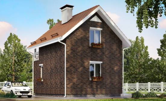 045-001-Л Проект двухэтажного дома мансардой, классический домик из керамзитобетонных блоков Муром | Проекты домов от House Expert