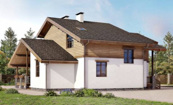 210-006-П Проект двухэтажного дома мансардой, классический загородный дом из кирпича Петушки | Проекты домов от House Expert