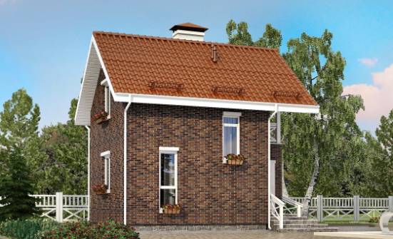 045-001-Л Проект двухэтажного дома мансардой, классический домик из керамзитобетонных блоков Муром | Проекты домов от House Expert
