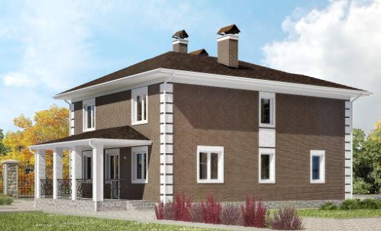 185-002-П Проект двухэтажного дома, небольшой домик из газосиликатных блоков Александров | Проекты домов от House Expert