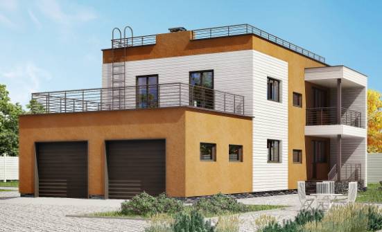 180-012-П Проект двухэтажного дома и гаражом, уютный коттедж из кирпича Петушки | Проекты домов от House Expert