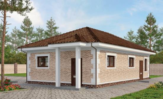 070-005-П Проект гаража из кирпича Вязники | Проекты одноэтажных домов от House Expert