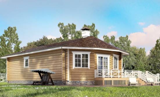 095-001-Л Проект одноэтажного дома, уютный загородный дом из дерева Покров | Проекты домов от House Expert