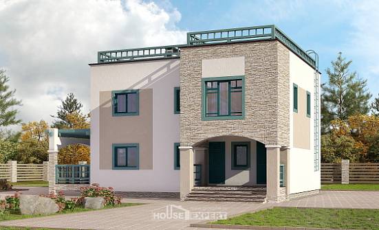 150-010-П Проект двухэтажного дома, небольшой загородный дом из кирпича Покров | Проекты домов от House Expert