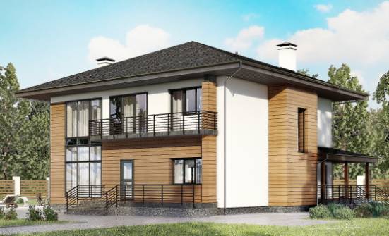 245-001-П Проект двухэтажного дома, классический коттедж из керамзитобетонных блоков Александров | Проекты домов от House Expert