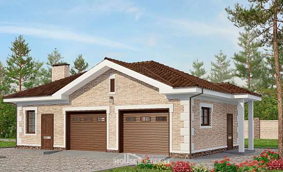 070-005-П Проект гаража из кирпича Вязники | Проекты домов от House Expert