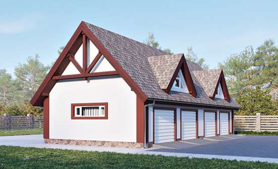 145-002-Л Проект гаража из газосиликатных блоков Кольчугино | Проекты домов от House Expert