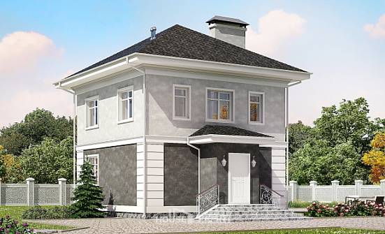 090-003-П Проект двухэтажного дома, скромный дом из теплоблока Покров | Проекты домов от House Expert