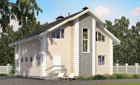 150-002-П Проект двухэтажного дома с мансардным этажом, гараж, небольшой домик из газобетона Ковров | Проекты домов от House Expert