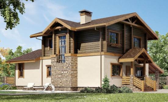 170-004-П Проект двухэтажного дома с мансардой и гаражом, современный коттедж из арболита из дерева Гороховец | Проекты домов от House Expert