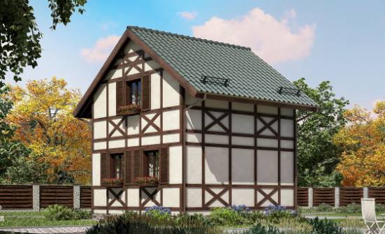 060-002-П Проект двухэтажного дома мансардой, крохотный дом из дерева Гусь-Хрустальный | Проекты домов от House Expert