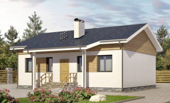 080-004-П Проект одноэтажного дома, скромный домик из керамзитобетонных блоков Киржач | Проекты домов от House Expert