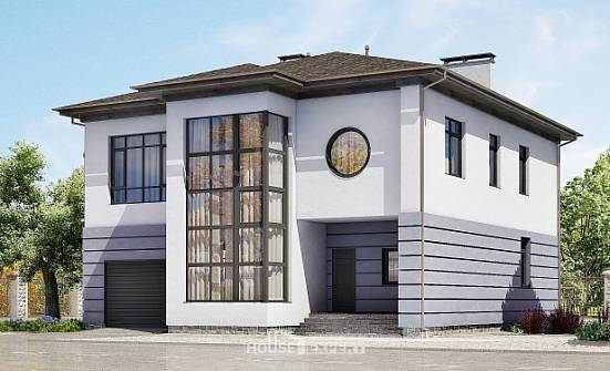 300-006-Л Проект двухэтажного дома, гараж, красивый дом из кирпича Гороховец | Проекты домов от House Expert