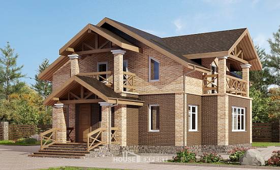 160-014-П Проект двухэтажного дома, бюджетный домик из пеноблока Муром | Проекты домов от House Expert