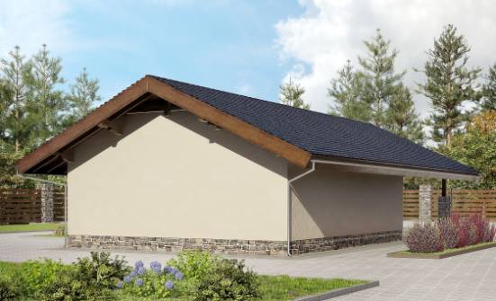 060-005-П Проект гаража из кирпича Покров | Проекты одноэтажных домов от House Expert