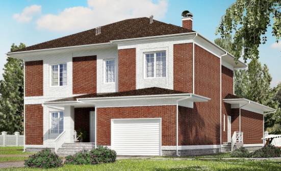 315-001-П Проект двухэтажного дома, гараж, классический домик из кирпича Ковров | Проекты домов от House Expert