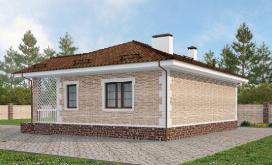 065-002-П Проект бани из кирпича Муром | Проекты одноэтажных домов от House Expert