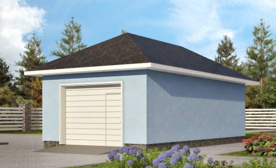 040-001-Л Проект гаража из пеноблока Меленки | Проекты одноэтажных домов от House Expert